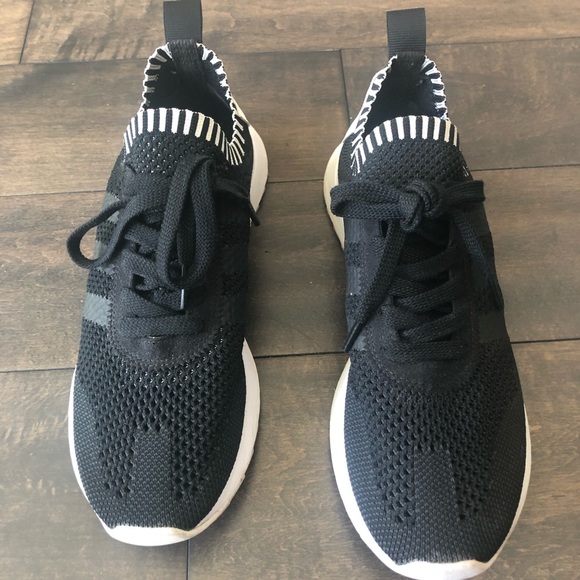 Adidas black running shoe